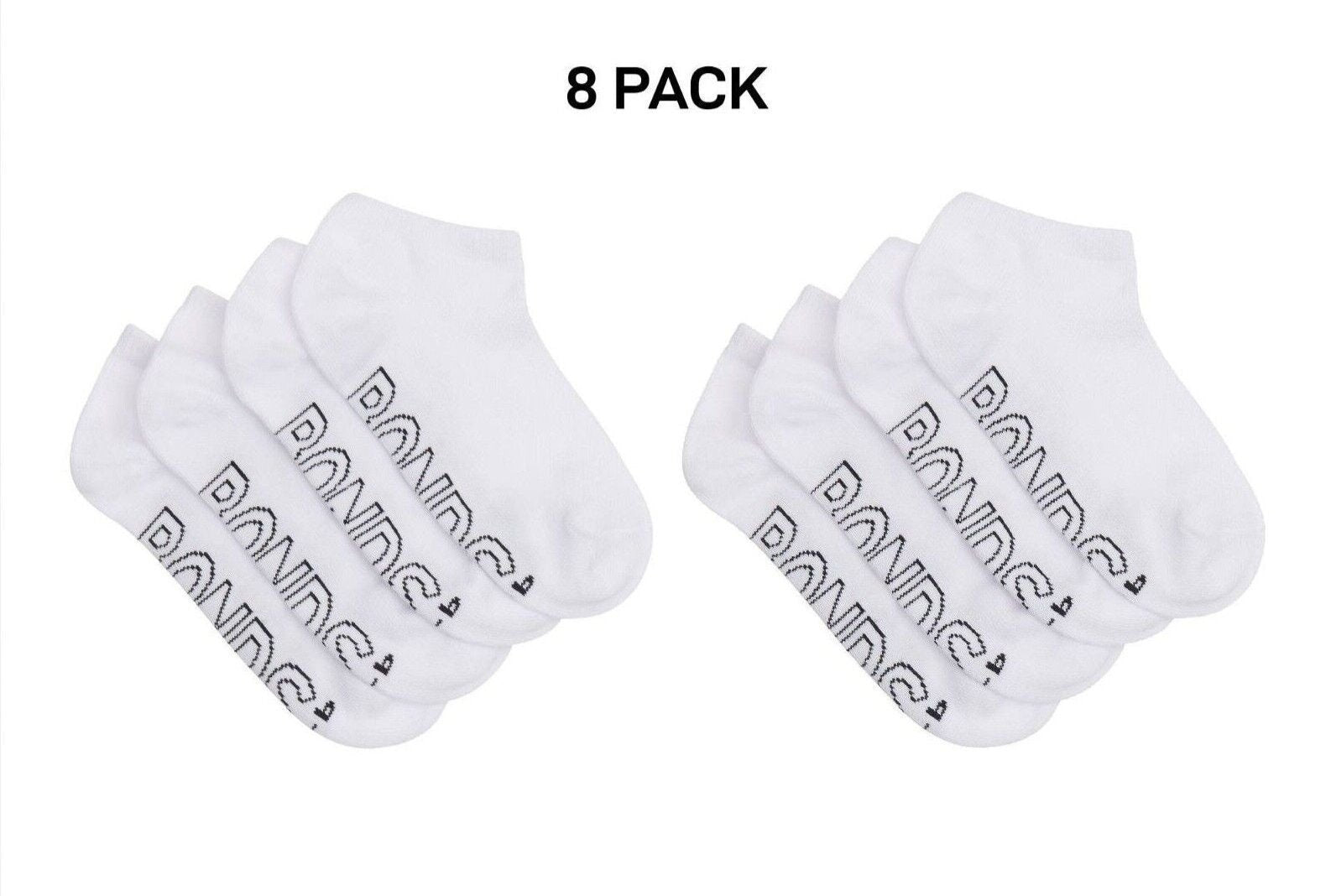 Bonds Kids Logo Light No Show Lightweight Extra Comfort Socks 8 Pack RXUU4W