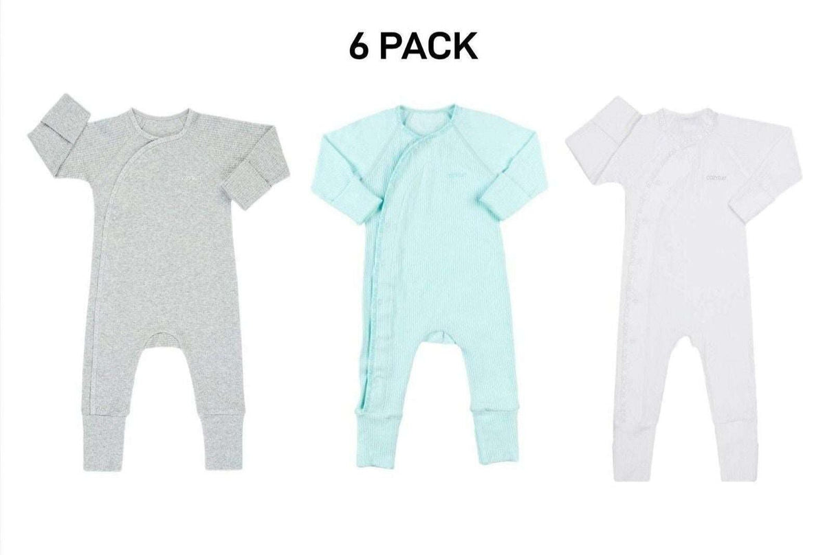 Bonds Baby Pointelle Cozysuit Branded Elastic Trim Aussie Cotton 6 Pack BXGGA