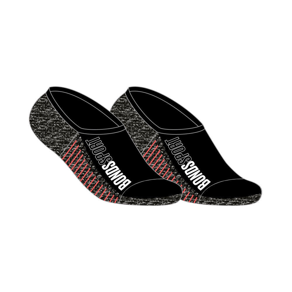 Bonds Mens Sport Tech No Show Sock Cushioned Shock-Absorbing Sole 2 Pack SYCK2N