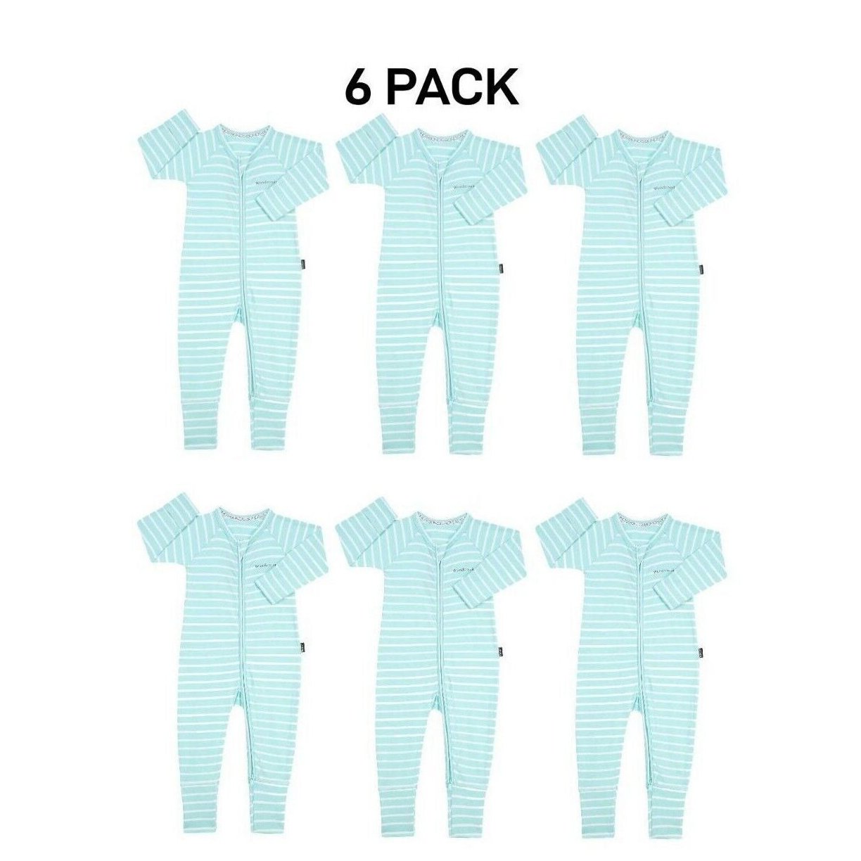 Bonds Baby Zip Wondersuit Soft Cosy Stretchy Fabric Logo Waistband 6 Pack BZDYA