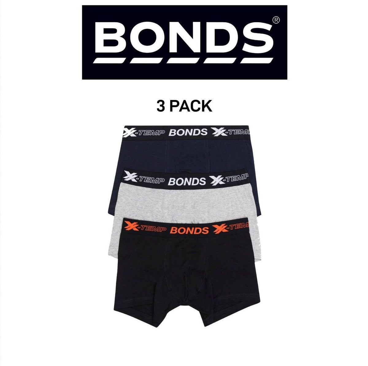Bonds Mens X-Temp Comfort & Durable Ultimate Everyday Fit 3 Pack MXDW3A