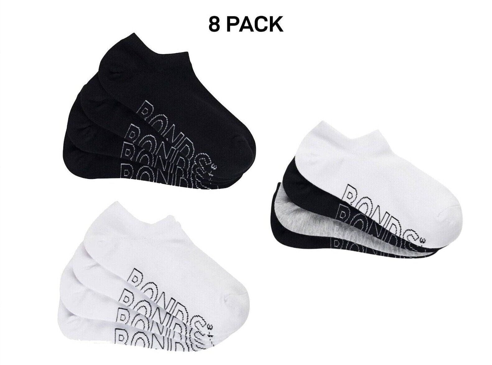 Bonds Womens Lightweight No Show Cotton Mesh Cooling Zone Socks 8 Pack LXPW4N