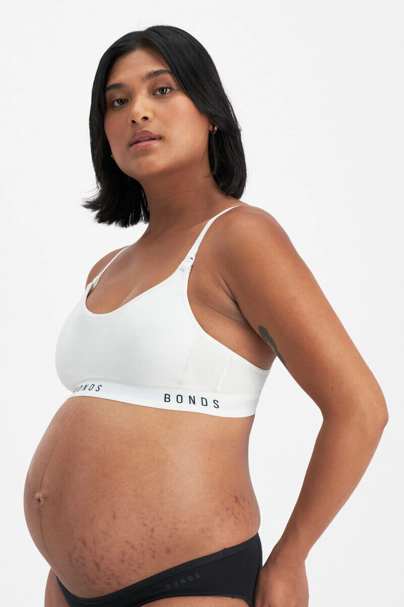 Bonds Womens Damn Dry Milk Leaks Scoop Crop Comfy Easy Feeding Clip 3 Pack YWQL