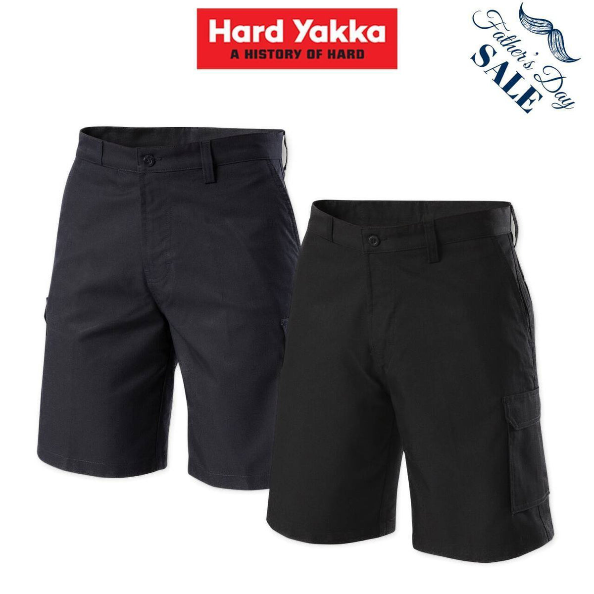 FATHER'S DAY SALE! Hard Yakka Mens Gen Y Cargo Super Crease Work Shorts Y05590