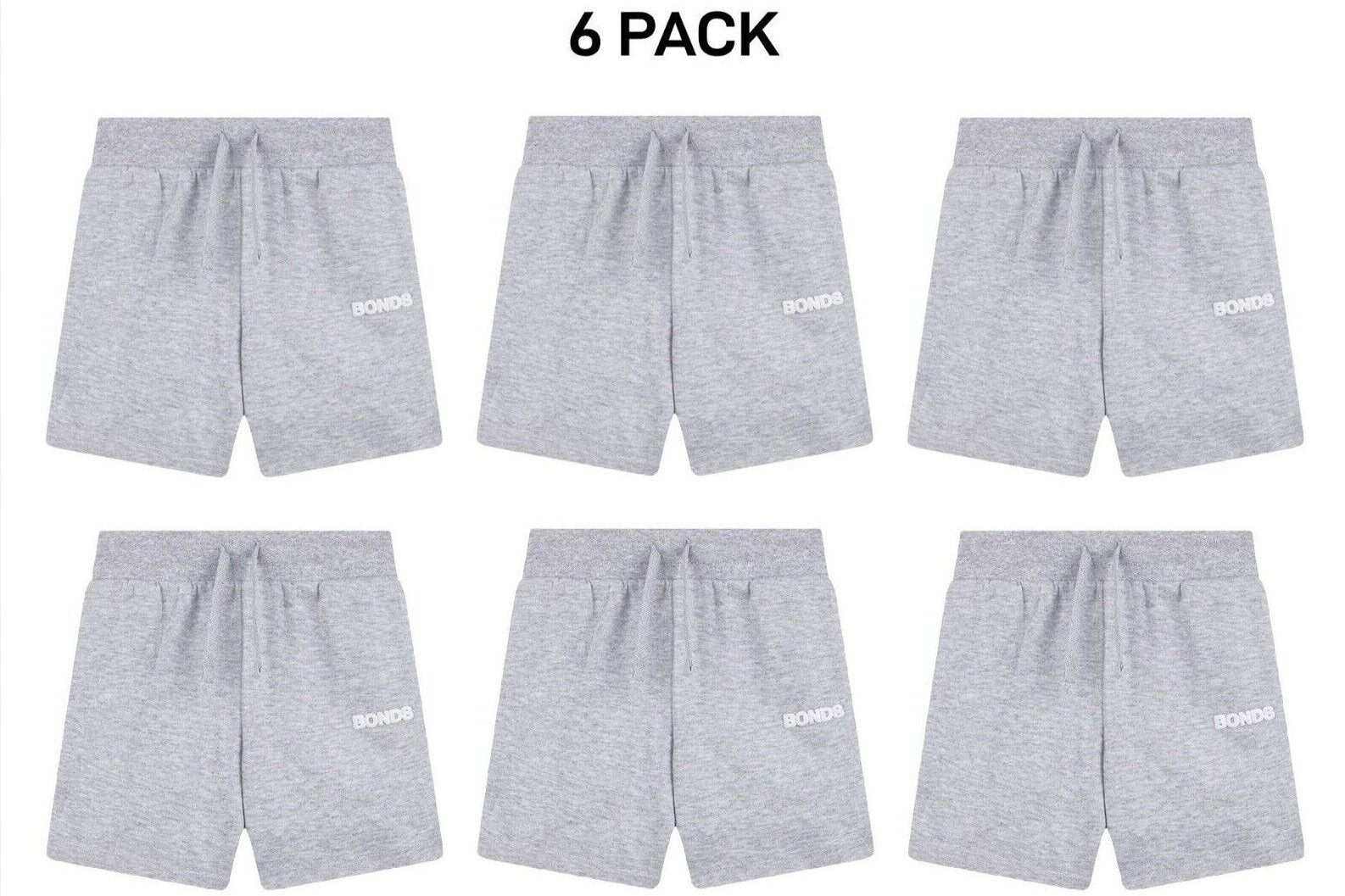 Bonds Kids Tech Sweats Short Lightweight Soft Rib Waistband Sporty 6 Pack KVQPK