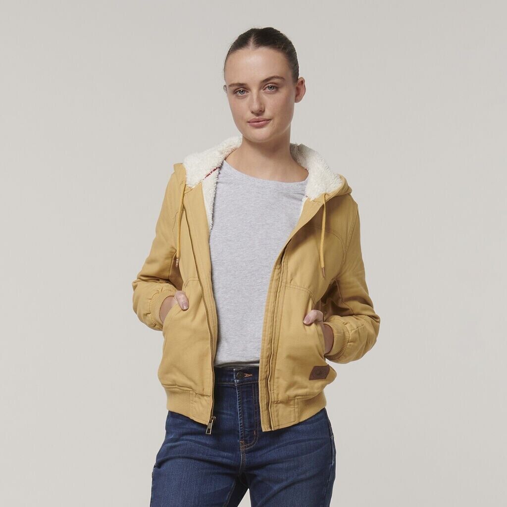 Clearance! Hard Yakka Women Stylish Comfy Zip Pocket Fleece Bomber Jacket Y08422-Collins Clothing Co