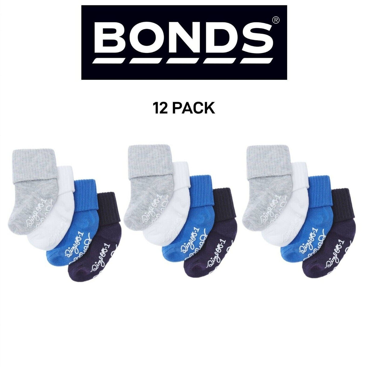 Bonds Baby Bamboo Cuff Super Soft and Feature Fun Colours 12 Pack R41354