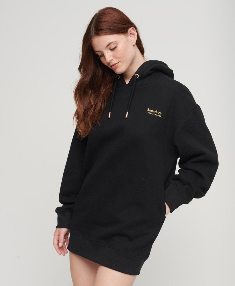 Superdry Womens Essential Embroidered Comfy Stylish Hoodie Dress SW32WY8Y