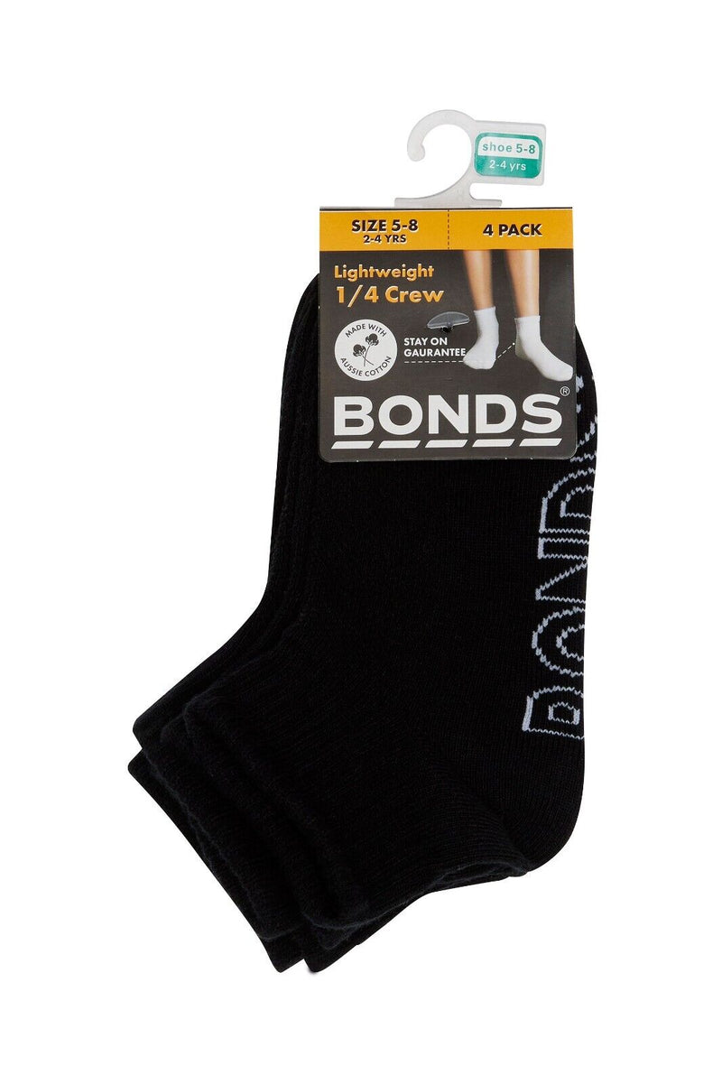 Bonds Kids Logo Light Quarter Crew Lightweight and Breathability 16 Pack RXUT4N