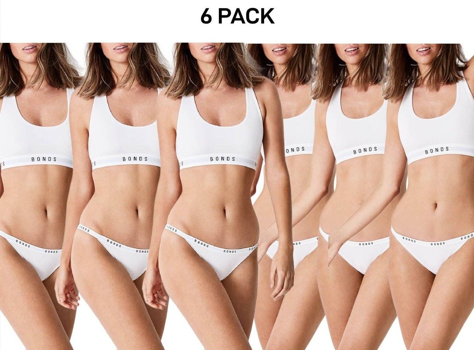 Bonds Womens Originals String Bikini Classic Ultra Smooth Finish 6 Pack WVGNA