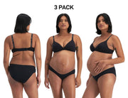 Bonds Womens Damn Dry Maternity Bikini Dipped Waist Soft & Flexible 3 Pack WRFT