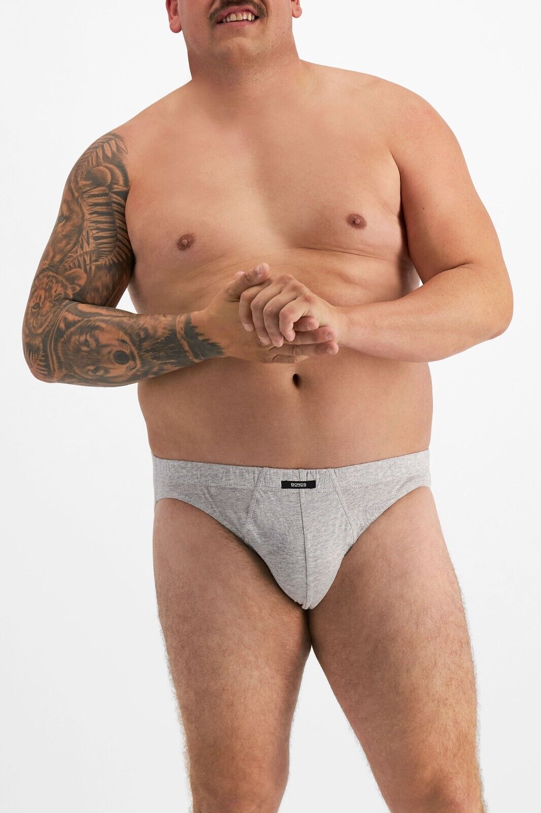 Bonds Mens Action Briefs Underwear Soft Cotton & Encased Elastic 10 Pack M8OS5I