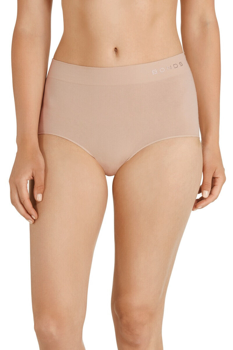 Bonds Womens Full Brief Seamless Comfortable Branded Waistband 6 Pack WWGAA