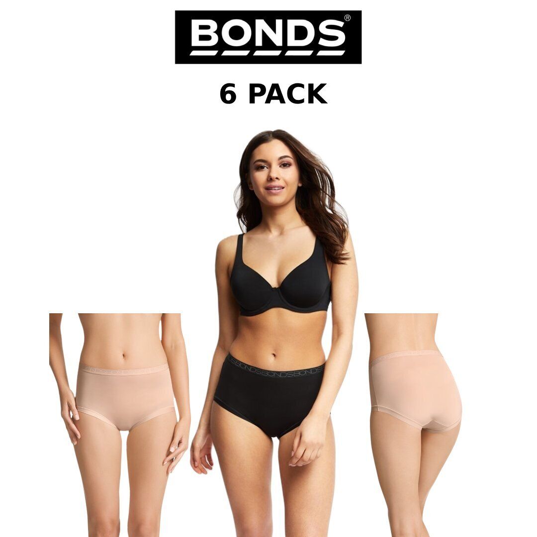 Women Bonds Full Brief Invisitails High Waistline 6 PACK Comfy Underwear WZGGY