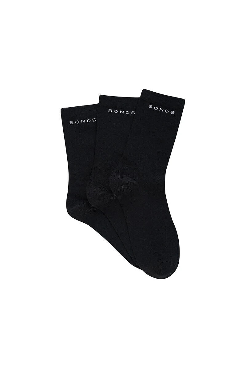 Bonds Mens Australian cotton Crew Sock Soft Reinforced Heel & Toe 6 Pack SYFK3N