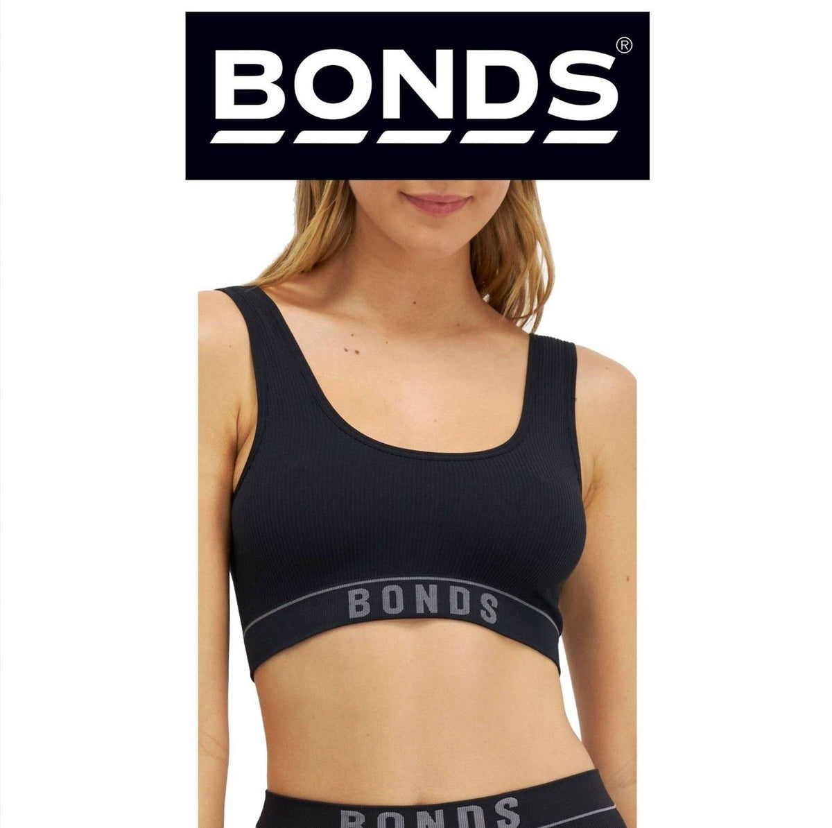 Bonds Womens Retro Rib Seamless Scoop Crop Soft and Stretchy Fabric WT44