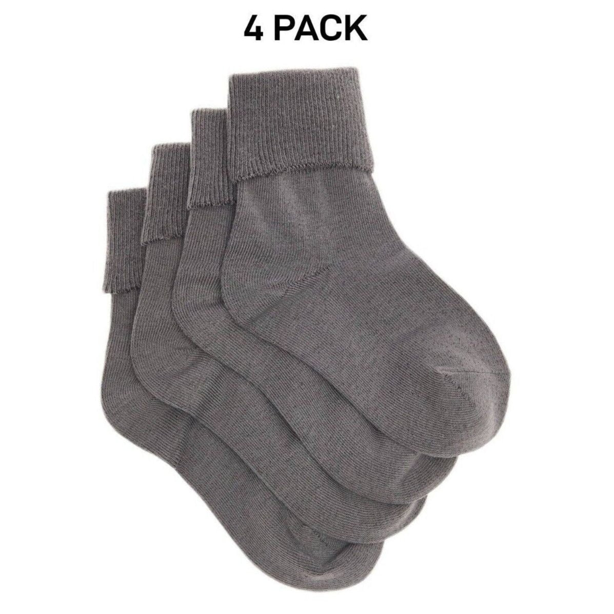 Bonds Kids School Turnover Top Socks Fine toe Seams 4 Pack R5134O