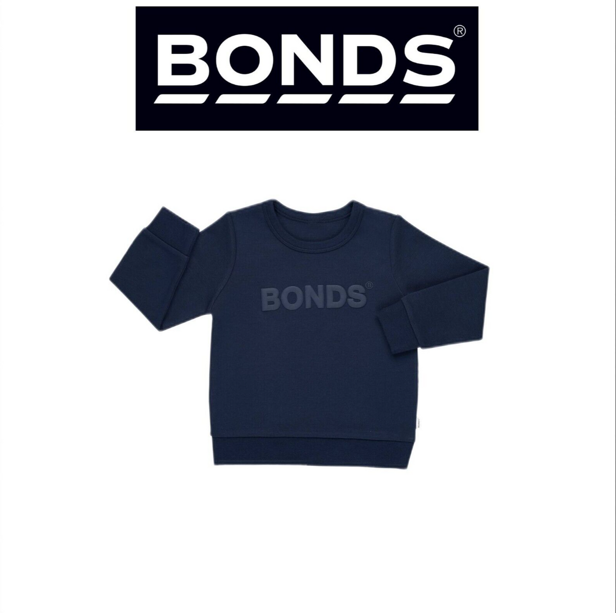Bonds Kids Tech Sweats Pullover Sweatshirt Warm Cotton Poly Blend KW96K