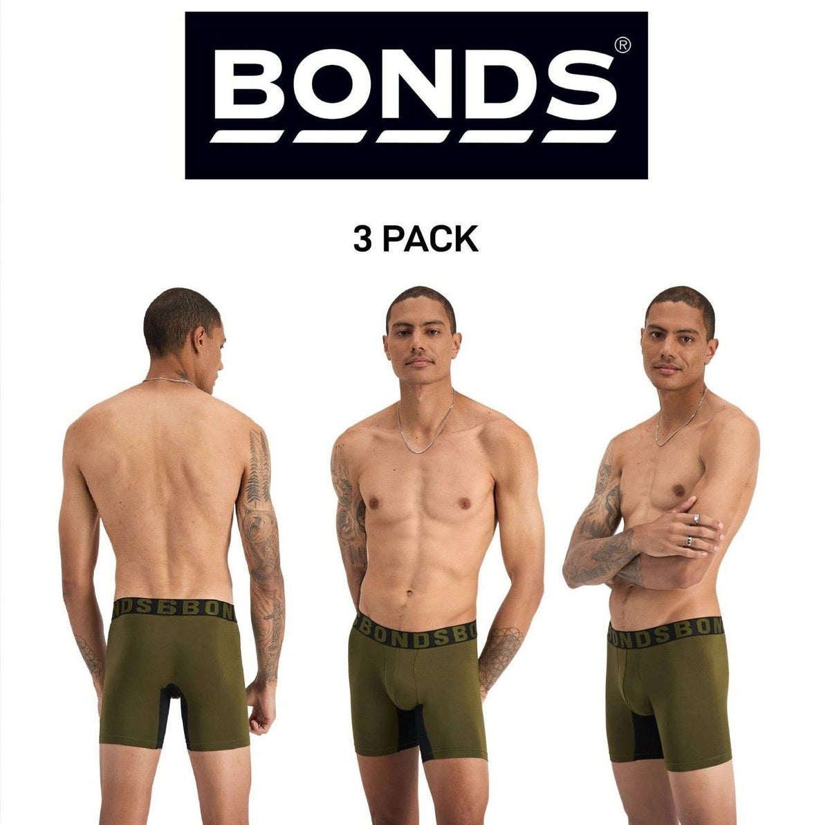 Bonds Mens Chafe Off Trunk Ultimate Comfort Comfy and Friction Free 3 Pack MWB6