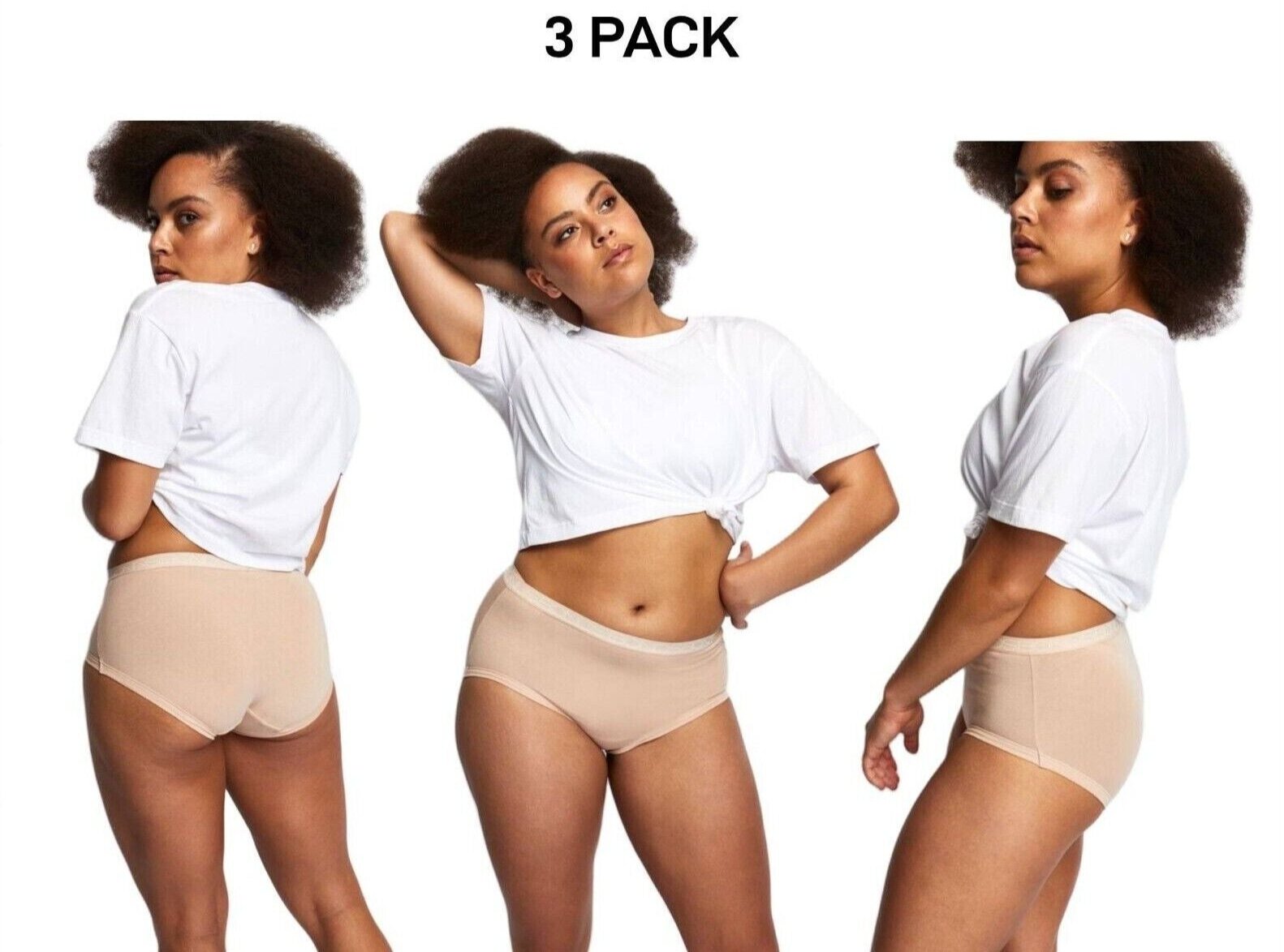 Bonds Womens Cottontails Full Brief Lightweight Soft Cotton 3 Pack WY5NA