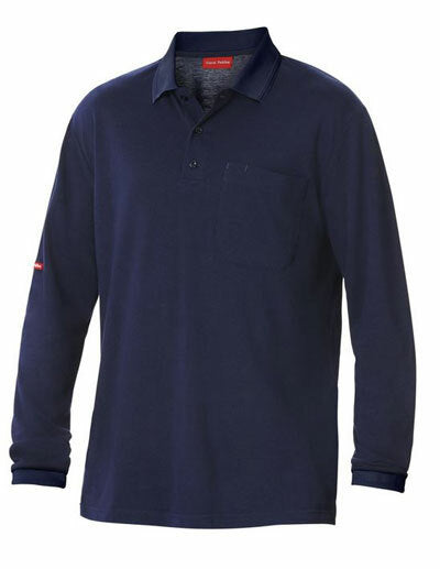 Mens Hard Yakka 2 Pack Work Shirt Cotton Pique Polo Business Long Sleeve Y11307