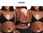 Bonds Womens Original Triangle Crop Comfy Flattering Supportive Bra 3 Pack WVGGA