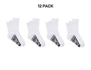 Bonds Mens Logo Cushioned Crew Socks Extra Comfort Smooth Seams 12 Pack SXMW3N