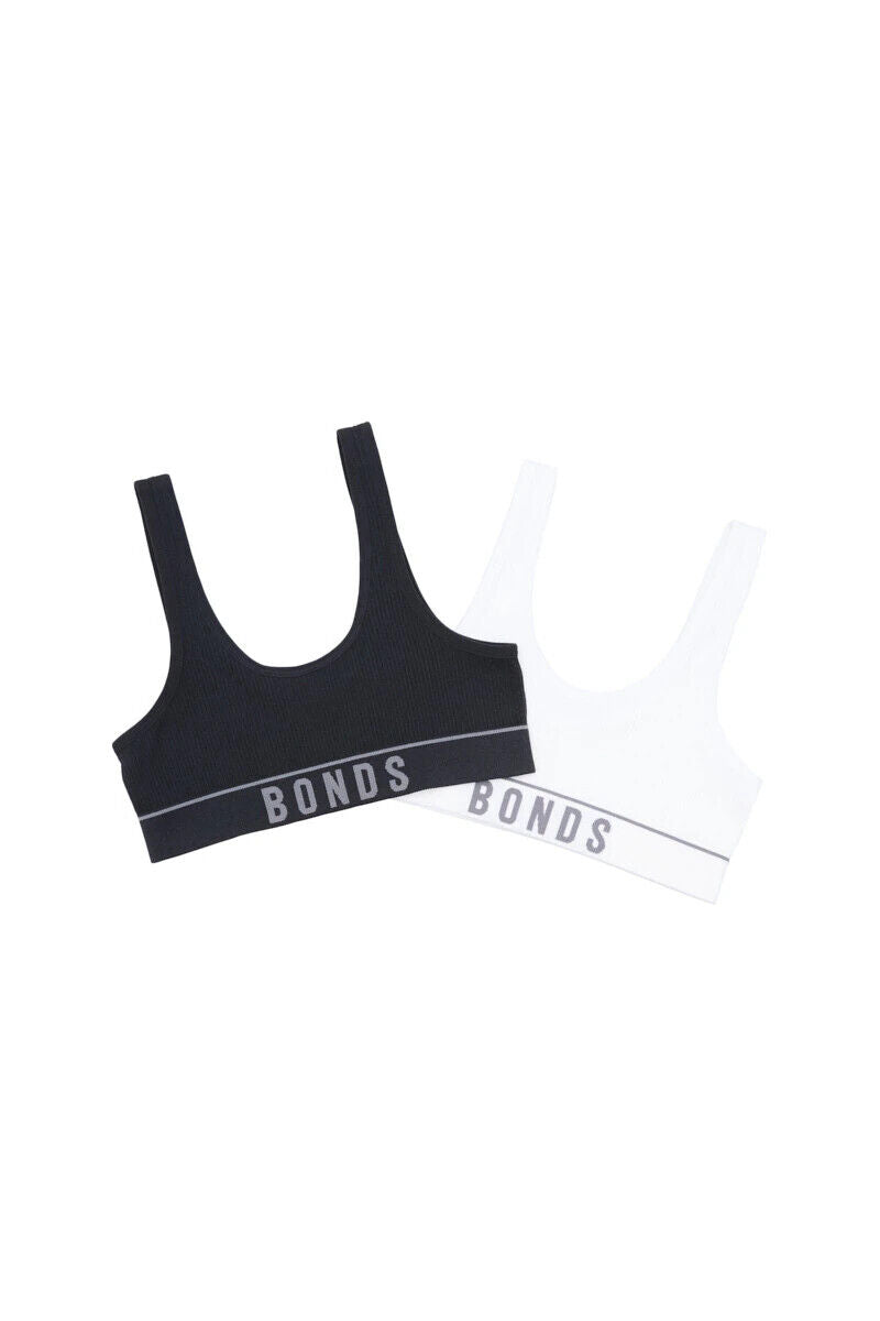Bonds Girls Original Rib Tank Crop Super Comfort and Soft Support 2 Pack UWLK2A