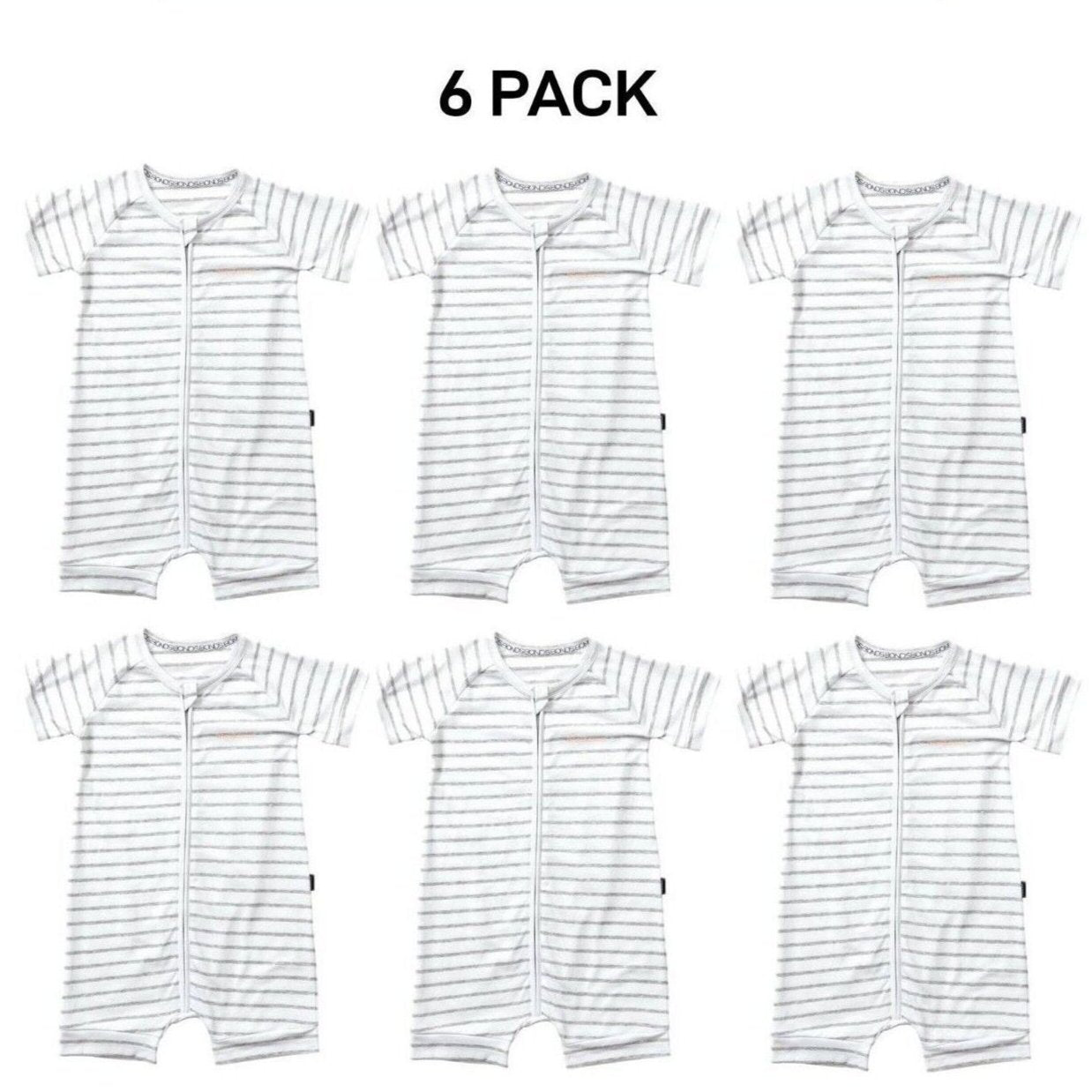 Bonds Baby Zip Romper Wondersuit Soft Cotton for Warmth Weather 6 Pack BXNMA