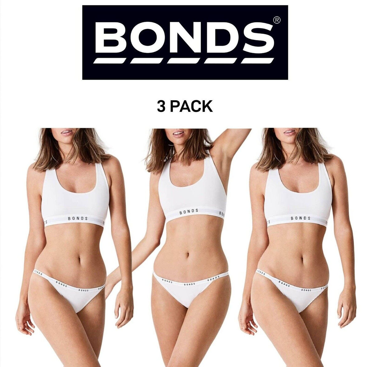 Bonds Womens Originals String Bikini Classic Ultra Smooth Finish 3 Pack WVGNA