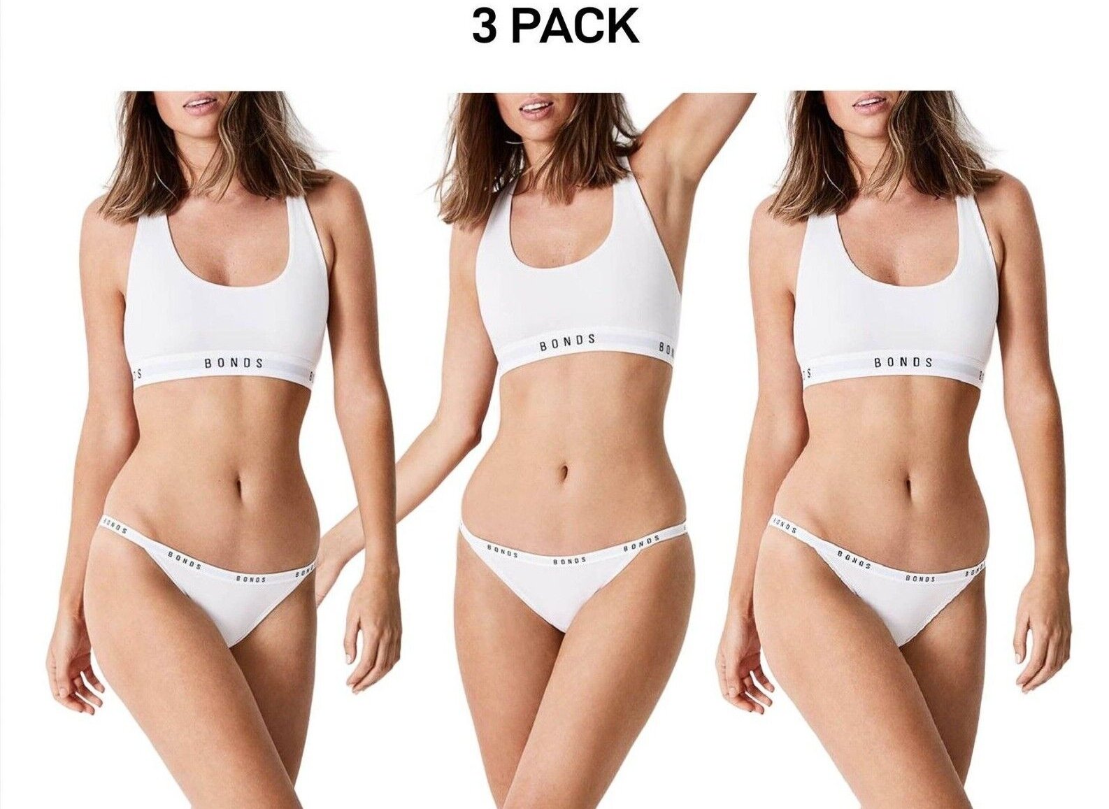 Bonds Womens Originals String Bikini Classic Ultra Smooth Finish 3 Pack WVGNA