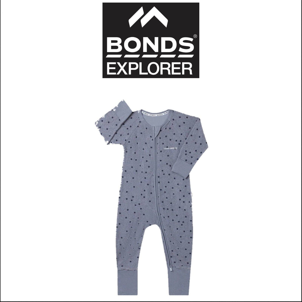 Bonds Baby Poodlette Zip Wondersuit Cotton Safe Protective Zip BZJSA R9R