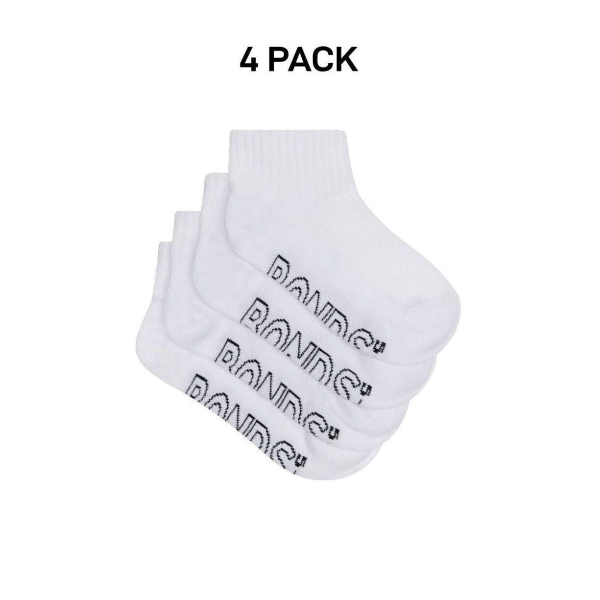 Bonds Kids Logo Light Quarter Crew Lightweight and Breathability 4 Pack RXUT4N