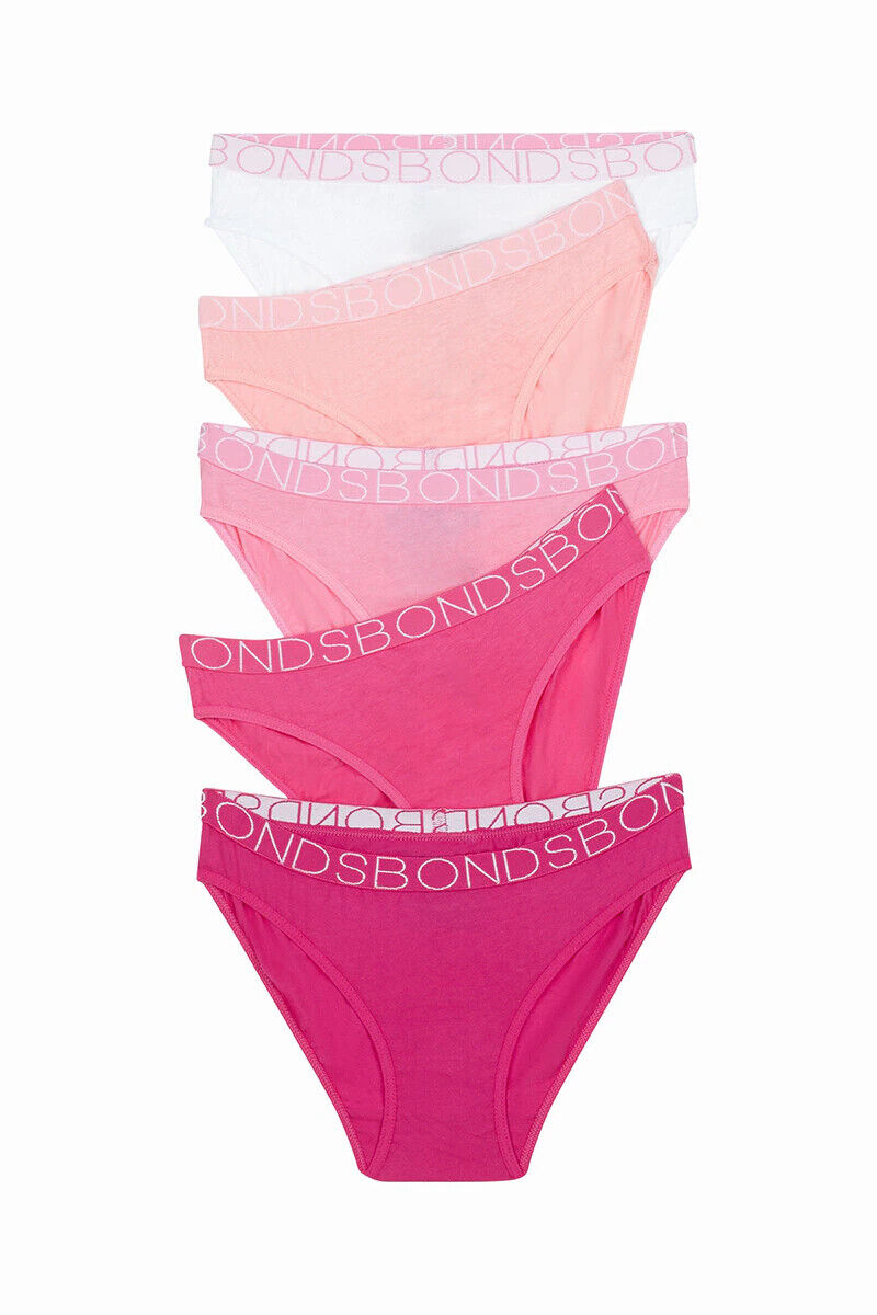 Bonds Girls Bikini Comfy Flexible Coverage Lightweight Breathable 10 Pack UWCE5A