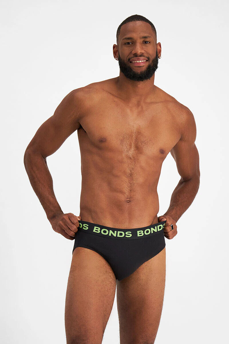 Bonds Mens Hipster Brief Super Soft Branded Elastic Waistband 5 Pack M8DMTX