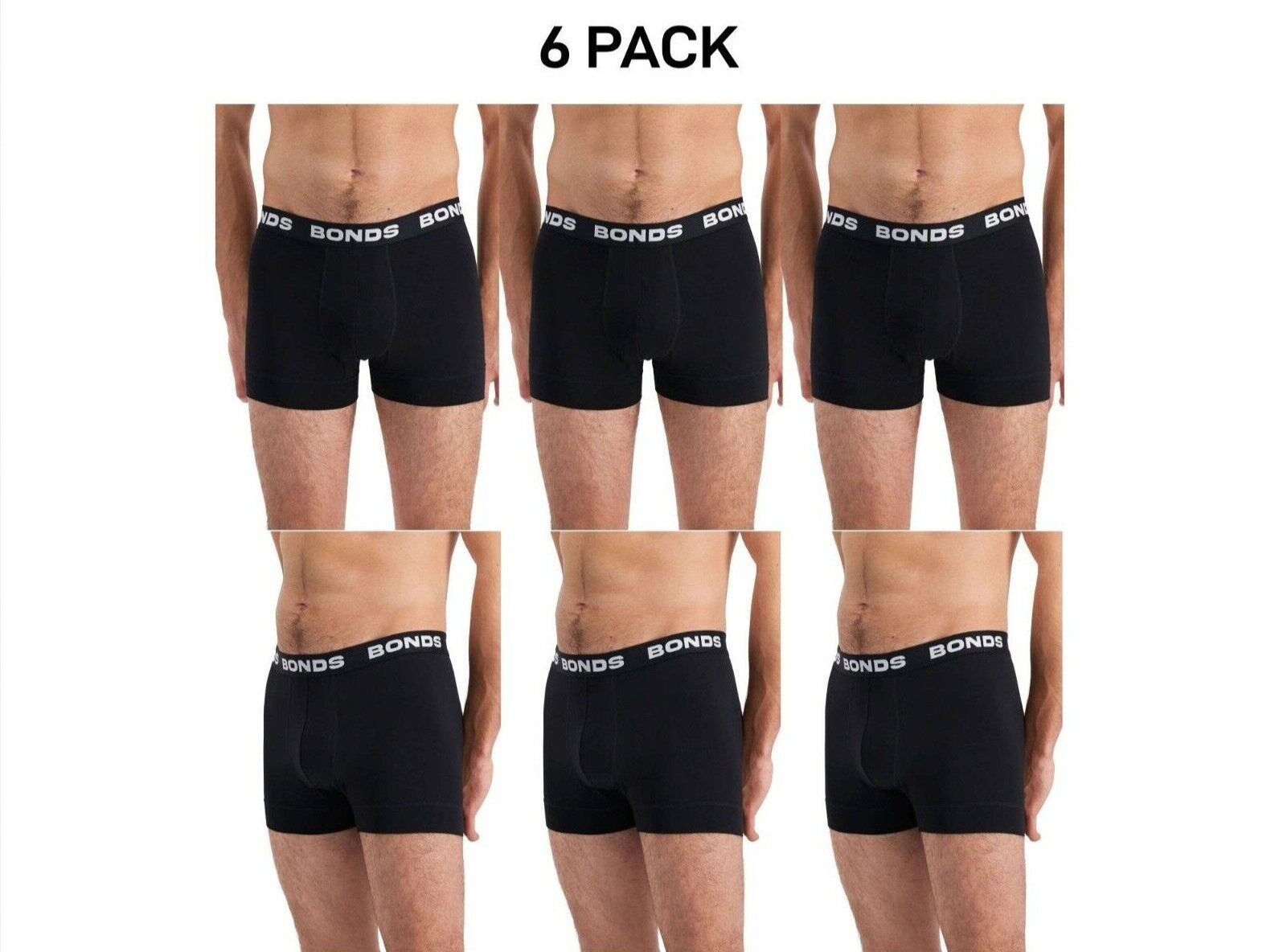 Bonds Mens Total Package Trunk Super Soft Breathable Viscose Bamboo 6 Pack MWKV