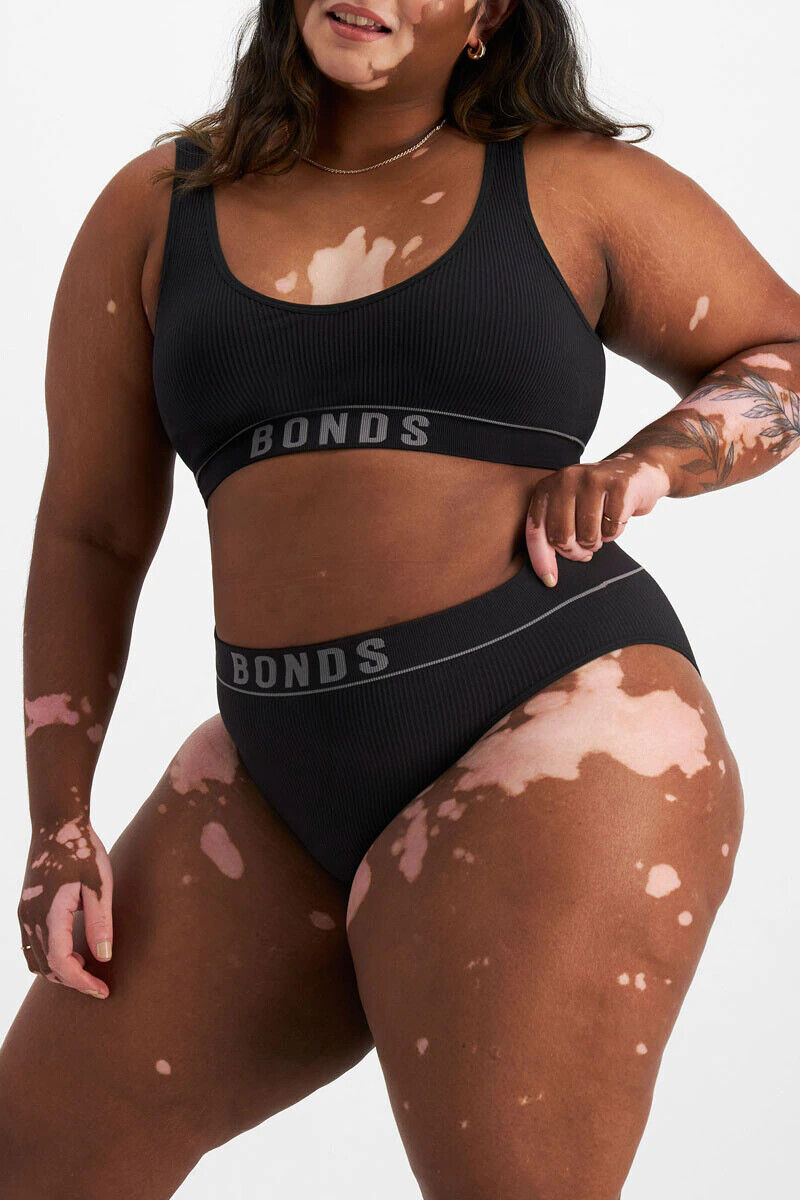 Bonds Womens Retro Rib Seamless Hi Bikini Hi Leg Comfy Smooth Stretchy WU8GT