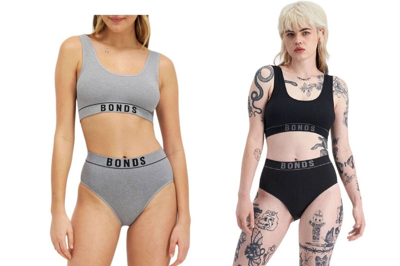 Bonds Womens Retro Rib Hi Hi Bikini Smooth Comfy Stretchable Knit WU8FA