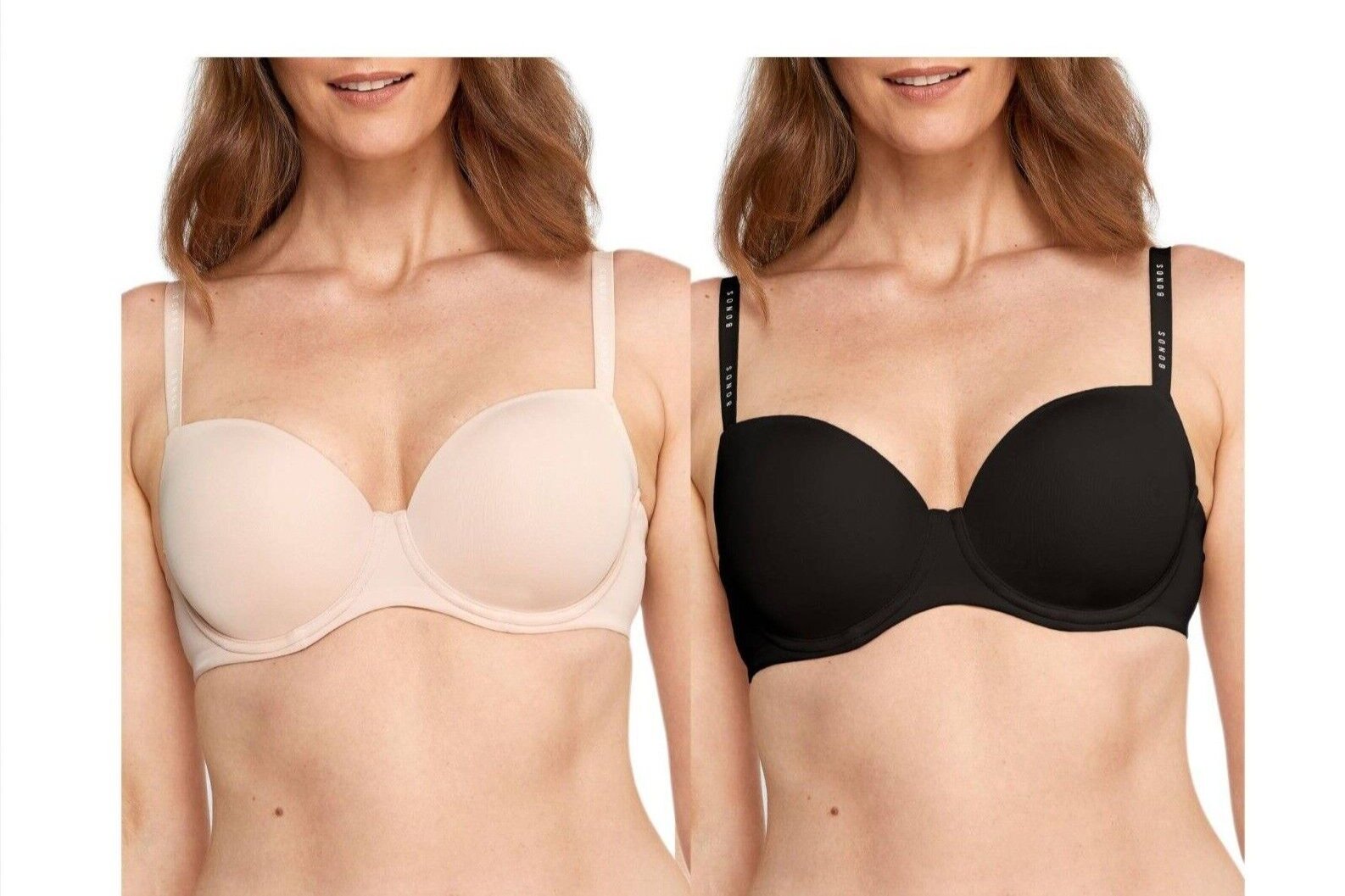 Bonds Womens Invisi Full Busted T-Shirt Bra Comfy Strap Soft Smooth YXC4Y
