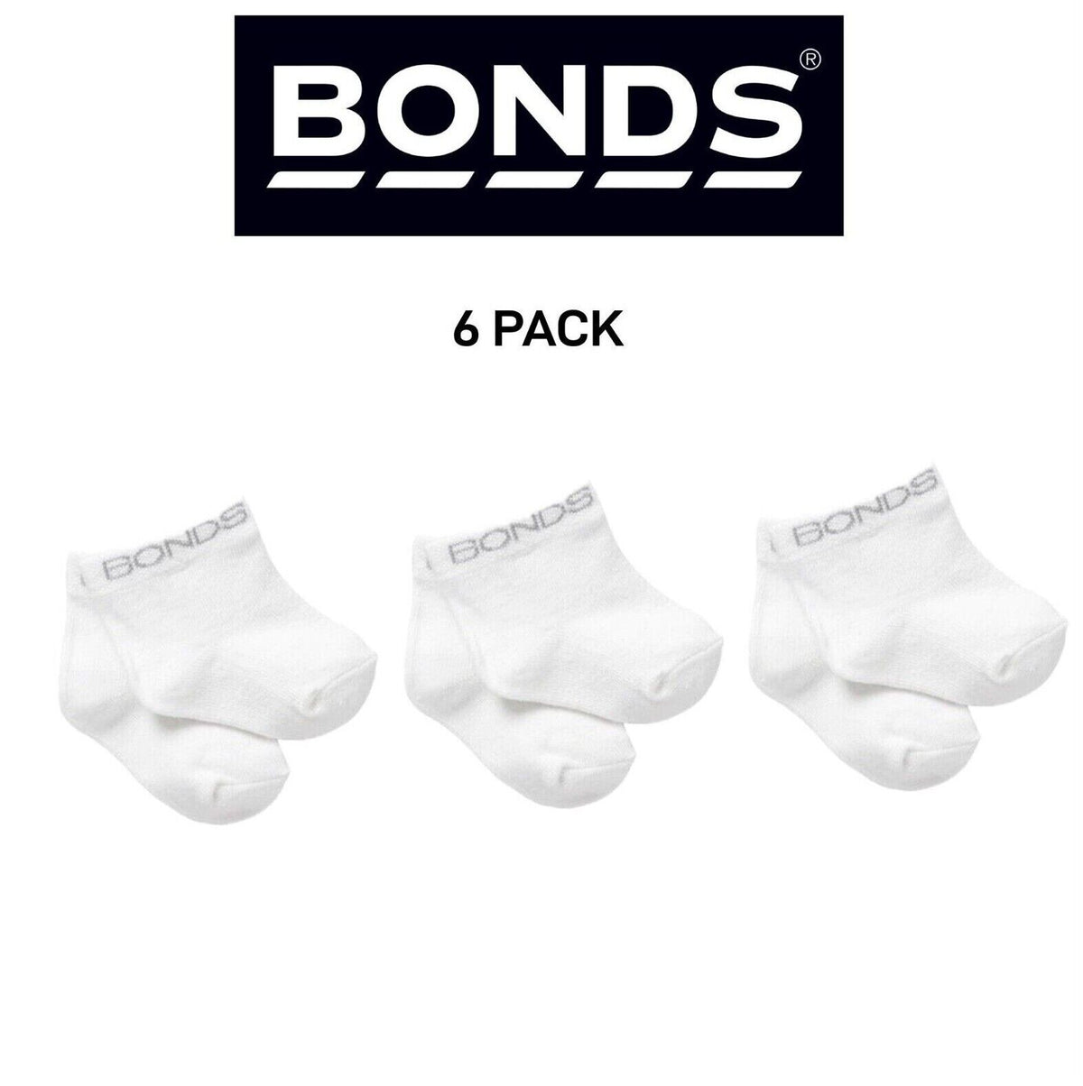 Bonds Baby Classics Bootee Comfortable Soft Natural Cotton 6 Pack RYY92N