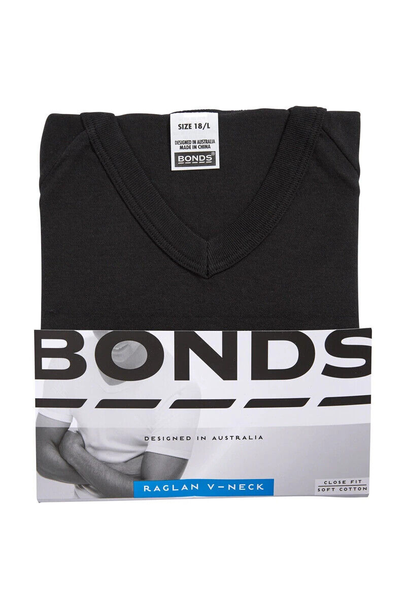 Bonds Mens Genuine V-Neck Raglan Tee Suit in Every Size and Shape 8 Pack M9762W