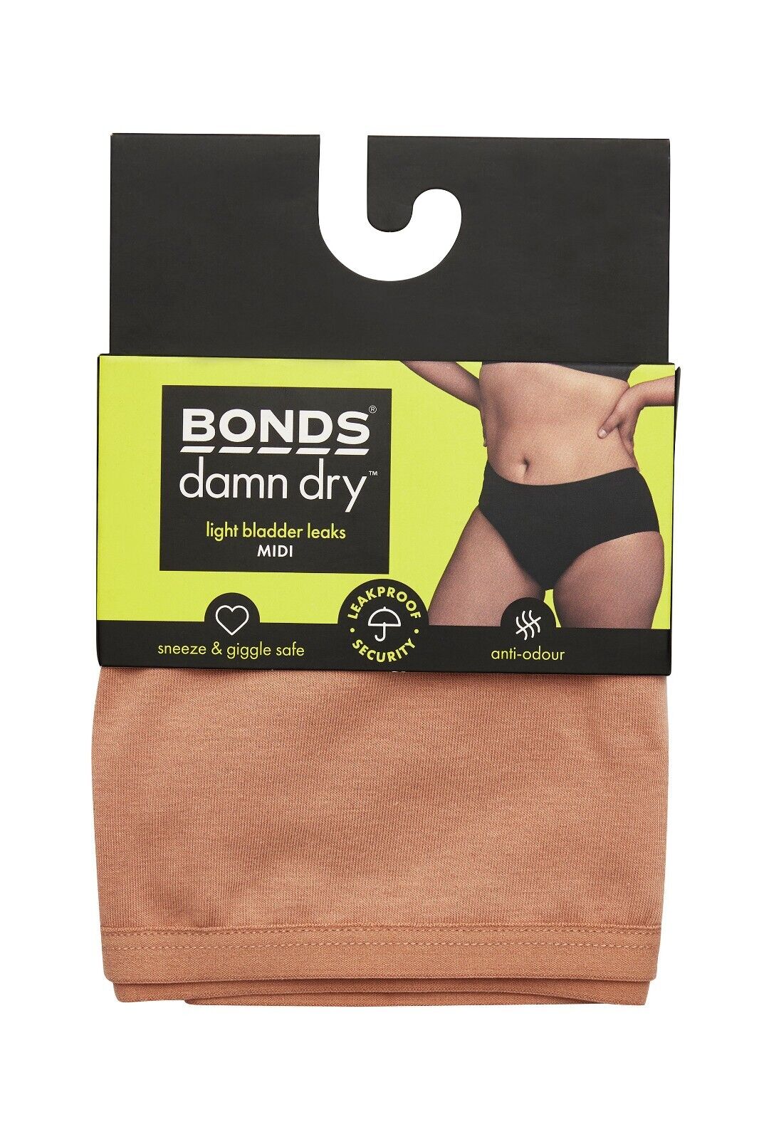 Bonds Womens Damn Dry Midi Brief Leak Protection Classic Support WRRAA