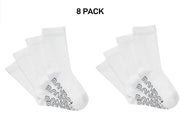 Bonds Kids Logo Light Crew Sock Soft Cotton Mesh Cooling 8 Pack RXVJ4N
