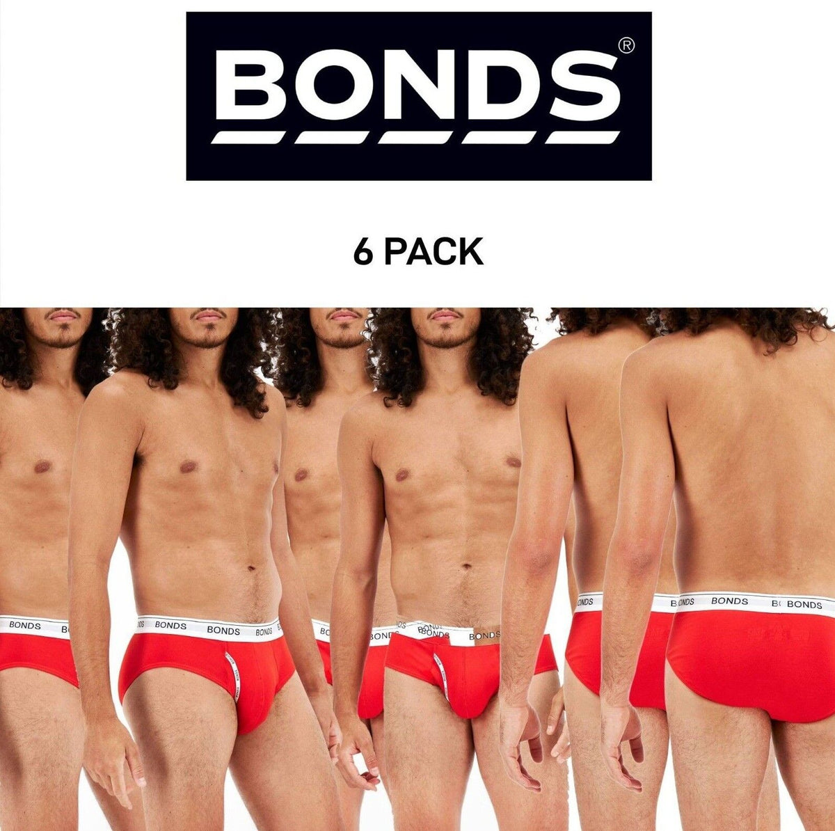 Bonds Mens Guyfront Brief Underwear Classic Comfortable Cotton Blend 6 Pack MZVI