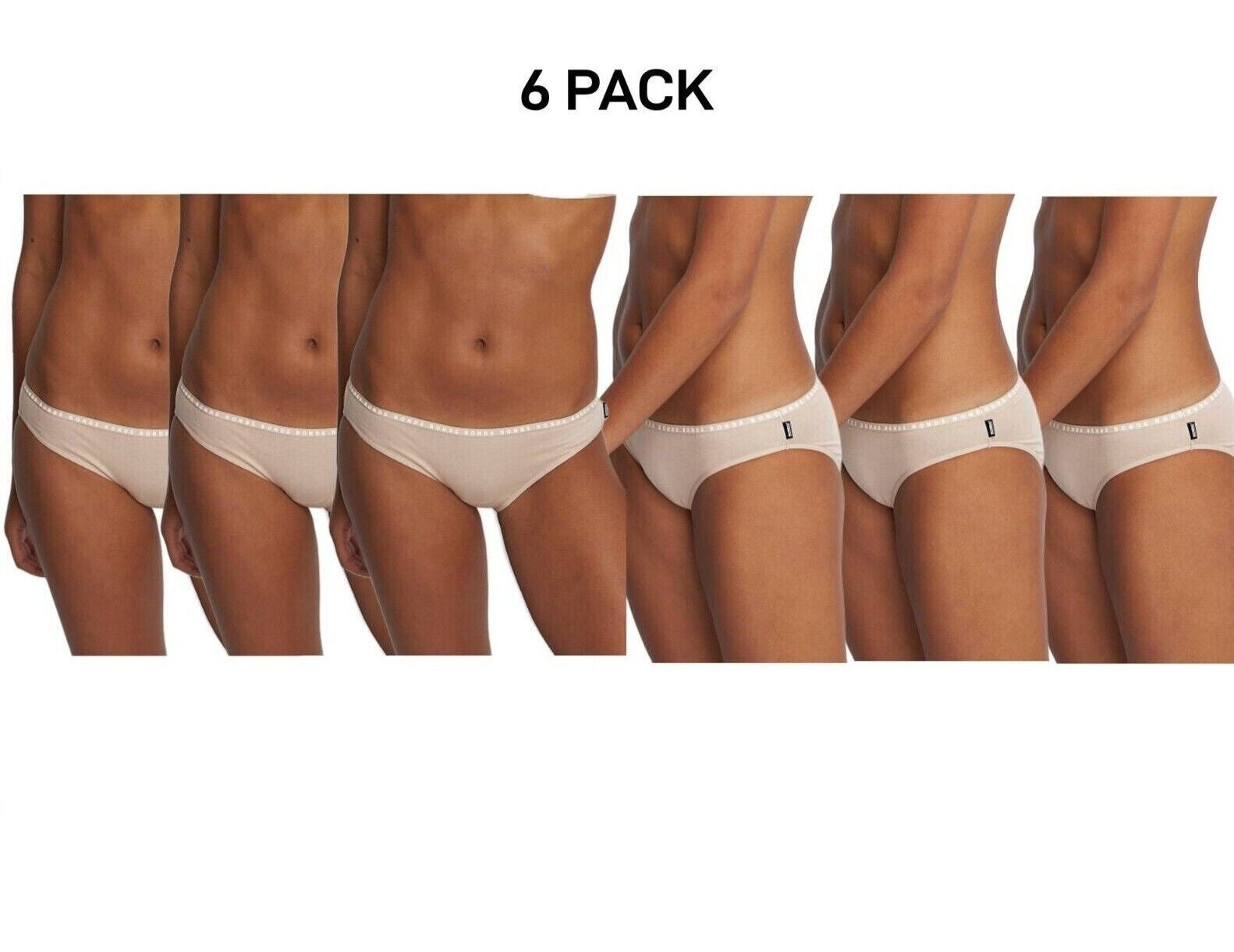 Bonds Womens Hipster Bikini Soft Cotton Low Rise Stretchy Waist 6 Pack WUFNA