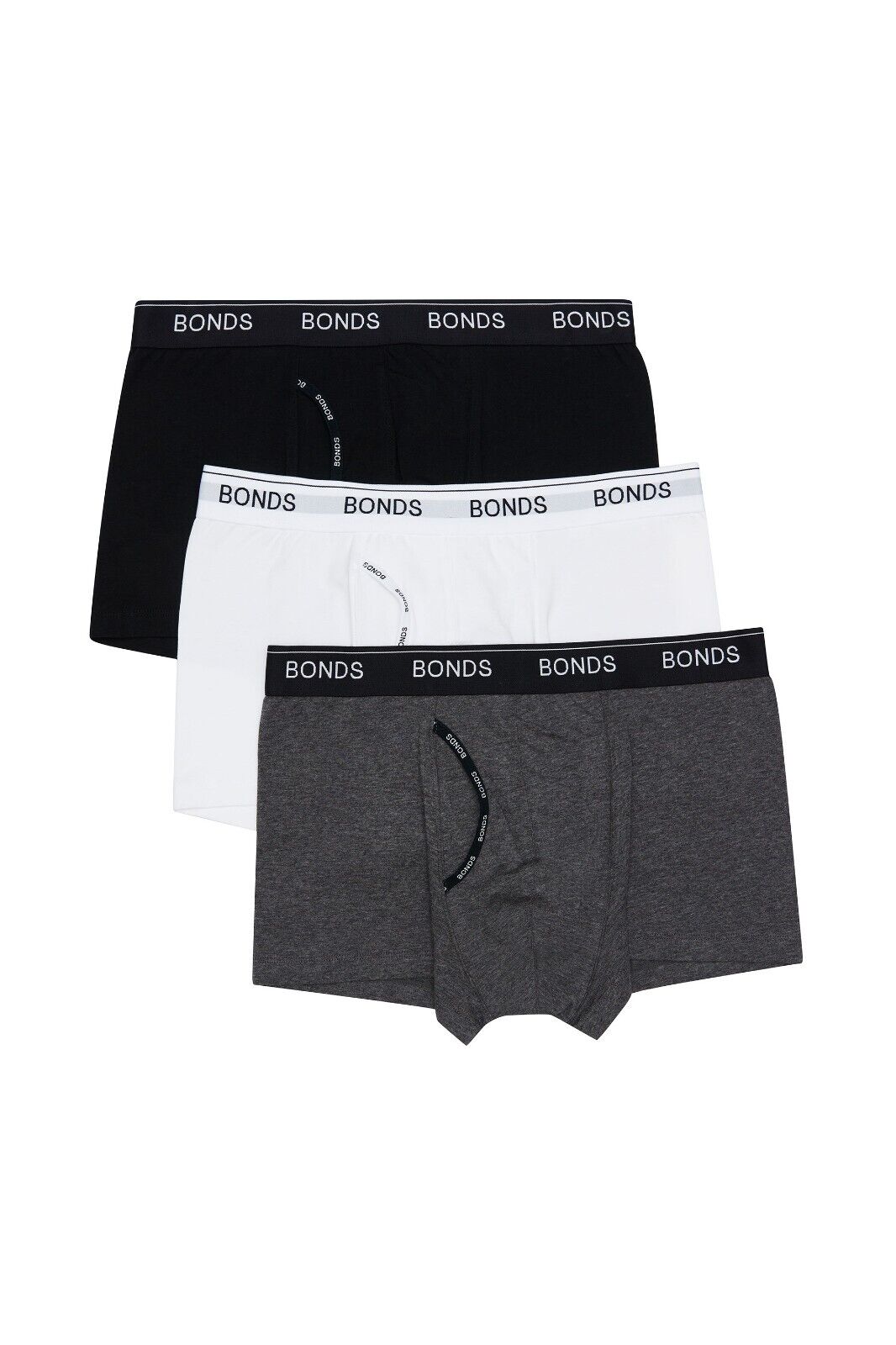 Bonds Mens Guyfront Trunk Stretchy Cotton Seam free Sides Elastic 6 Pack MZ963A