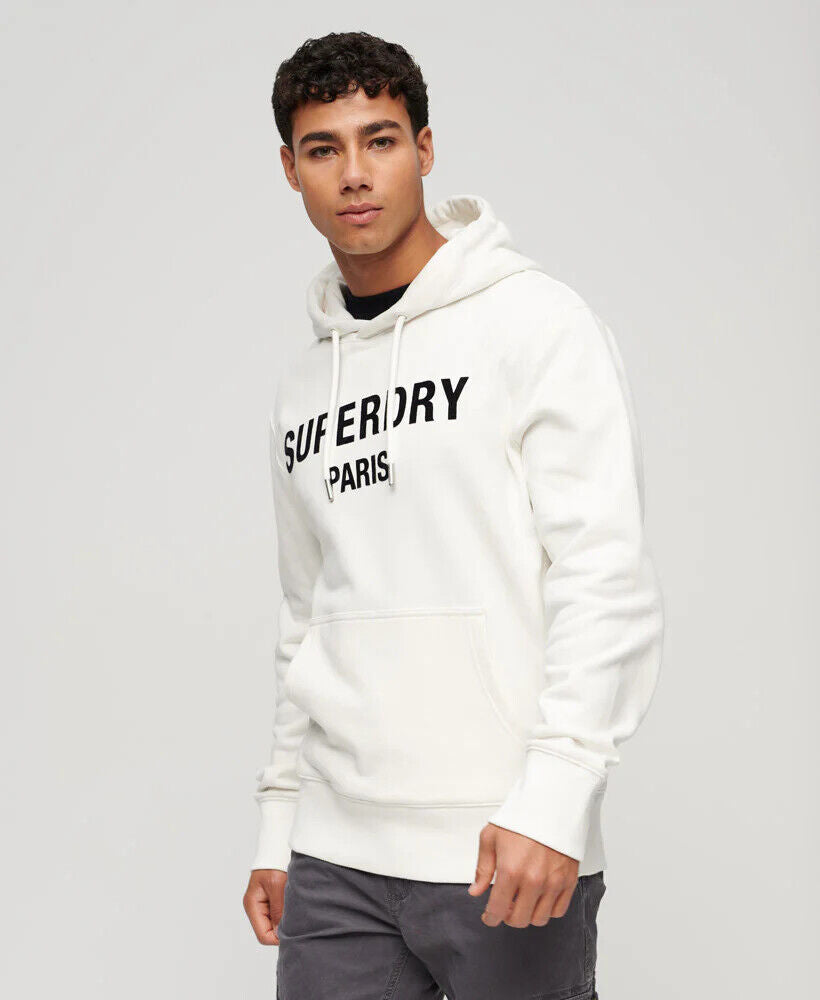 Superdry Mens Luxury Sport Embroidered Logo Minimalist Loose Hoodie SM32WF5A