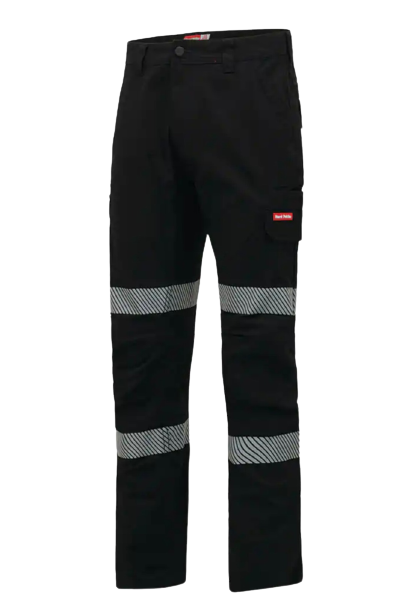 Hard Yakka Canvas Cargo Pants Tough Double Layer Knees Reflective Stretch Y02855