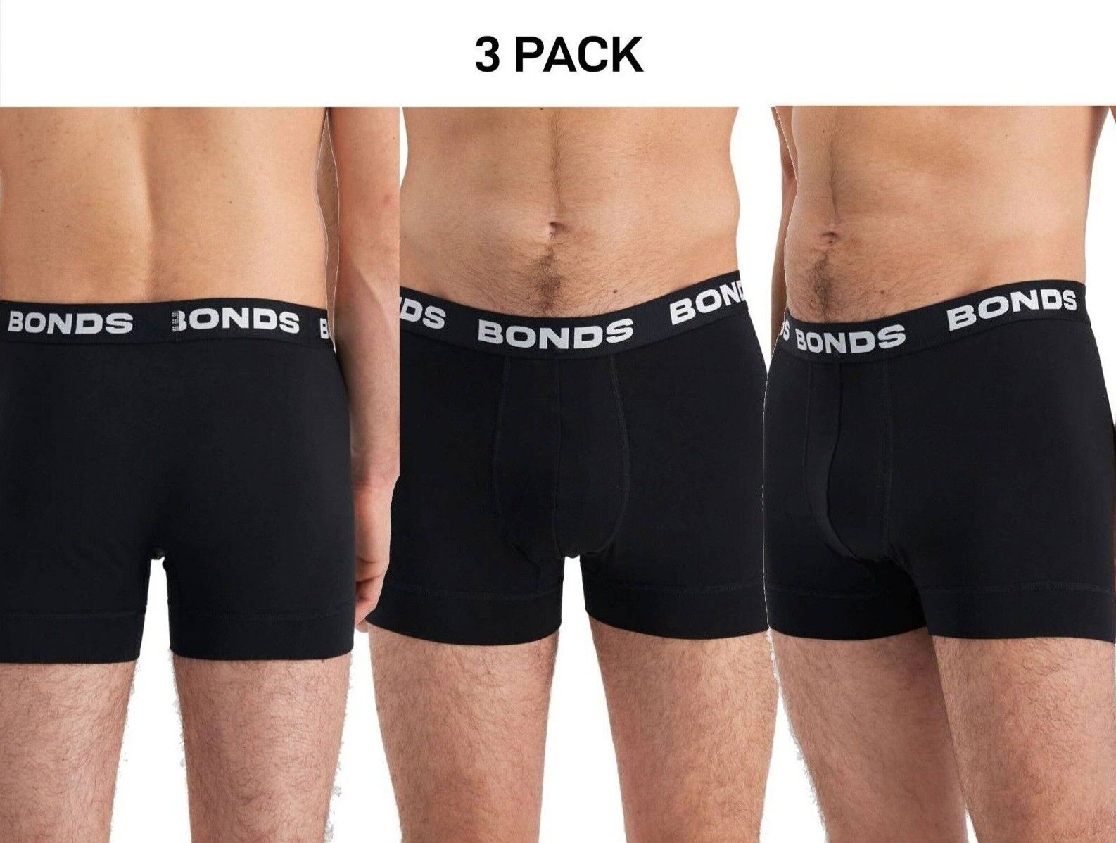 Bonds Mens Total Package Trunk Super Soft Breathable Viscose Bamboo 3 Pack MWKV