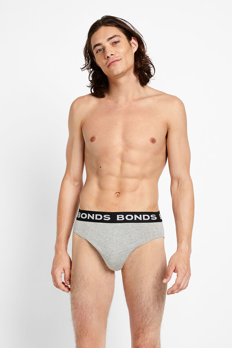 Bonds Mens Hipster Brief  Wide Comfortable Elastic Waistband 5 Pack M8DM5T
